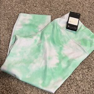 Nike Mint and White Tie-Dye Leggings